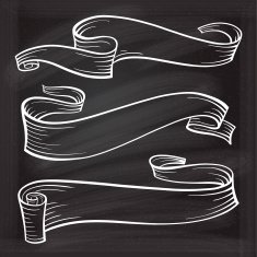 Chalk graphic ribbones set N3