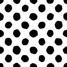 Hand drawn seamless dot pattern Dry brush and rough edges