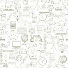 Education seamless background - vector