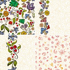 Four Forest Doodle Patterns