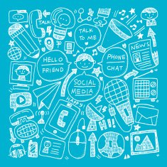 doodle communication background N24