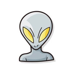 alien doodle N4