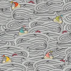 seamless pattern with ship N2