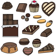 vector set of chocolate N4
