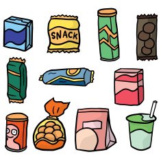 vector set of snack N2