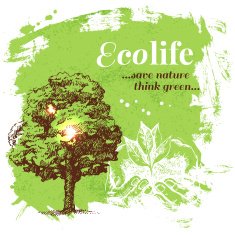 Sketch ecology background Hand drawn vector illustration N5