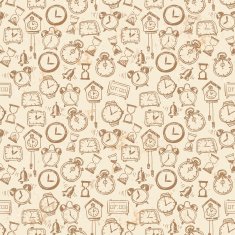 Seamless background with doodle sketch watches N5