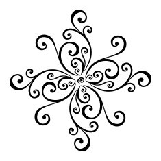 Vector Beautiful Deco Black Square N37
