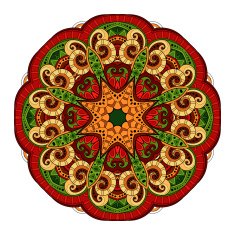 Vector Beautiful Deco Colored Mandala N57