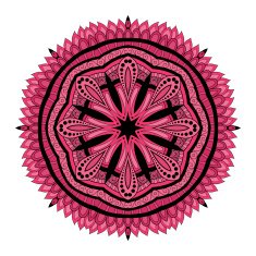 Vector Beautiful Deco Colored Mandala N58