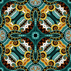 Vector Seamless Abstract Tribal Pattern N42
