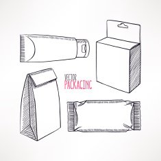 sketch different types of packaging