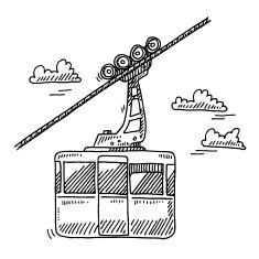 Ropeway Cabin Drawing