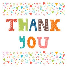 Thank you card design Cute greeting