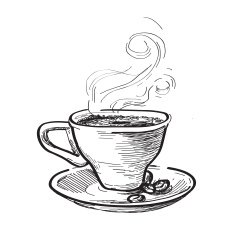 Cup of coffee Hand drawn illustration