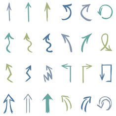 Vector Set of Hand Drawn Arrows