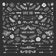 Floral elements collection N4