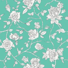 Floral Roses Background - Seamless Vintage Pattern