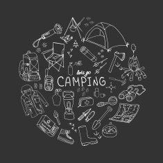 Camping Round Black
