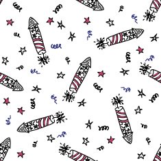 American independence day seamless pattern N3