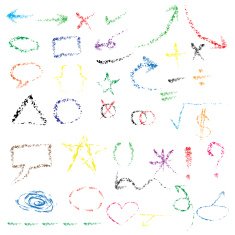 Correction elements Hand drawn vector illustrations EPS10