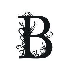 Set of Isolated stylized calligraphic illustrations N29