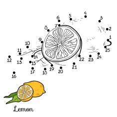 Numbers game fruits and vegetables (lemon)