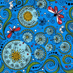 vector seamless color floral pattern N6