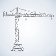 Construction crane Vector drawing