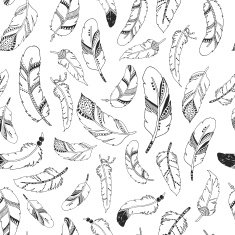 Vector feather background retro pattern N4