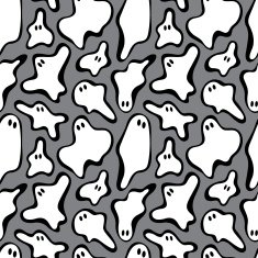 ghosts seamless pattern