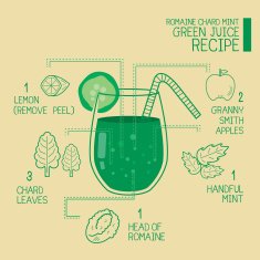 Romaine chard mint green juice recipes great detoxify