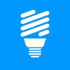 Vector energy saving fluorescent light bulb icon N5