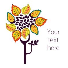 Decorative tree with yellow leafs