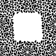 Vector seamless painted frame shape pattern hand drawn abstract
