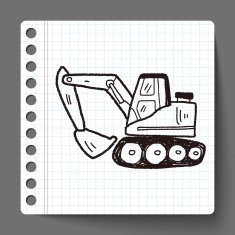 Excavator doodle N19