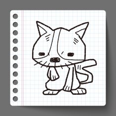 cat doodle N14