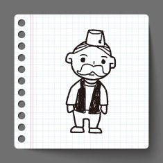 indian old man doodle N5