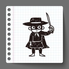 mask man doodle N3