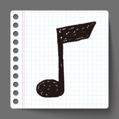 music note doodle drawing N38