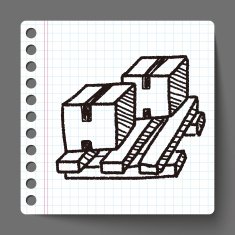 shipping box doodle N117