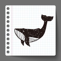 Whale doodle N14