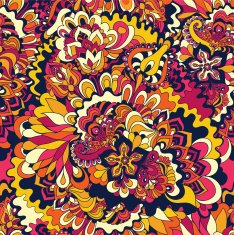 Seamless abstract hand-drawn floral background N5