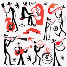 musicians vector cartoons
