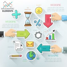 Modern infographic option template