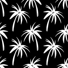 Exotic seamless pattern with silhouettes tropical coconut palm t