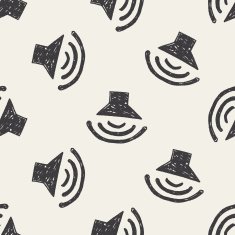 doodle Sound seamless pattern background N4