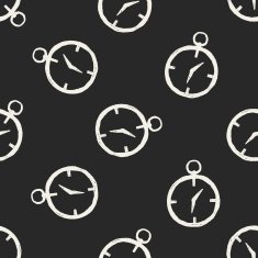 doodle stopwatch seamless pattern background N6