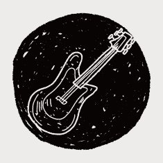 Electric guitar doodle N4