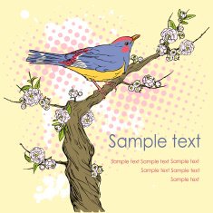 Background with bird and space for text